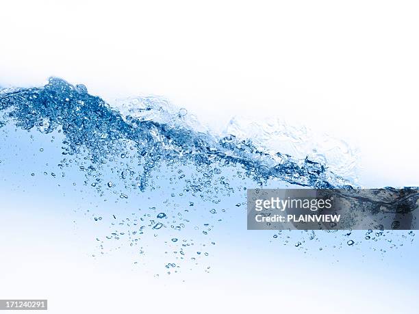 wave in blue xxxl - underwater splash stock pictures, royalty-free photos & images