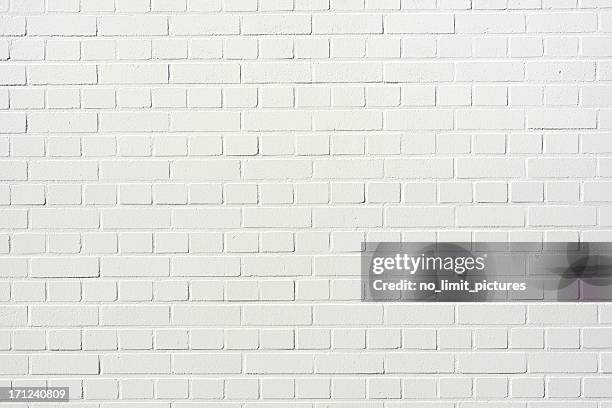 brick wall - white brick stockfoto's en -beelden