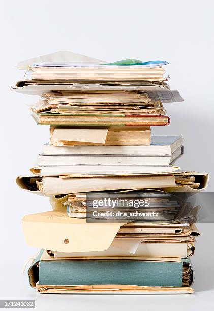 pile of accumulated paperwork - file stock pictures, royalty-free photos & images