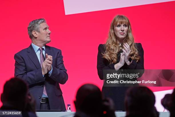 Labour party leader, Sir Keir Starmer and Deputy Leader, Shadow Deputy Prime Minister and Shadow Secretary of State for Levelling Up, Housing and...