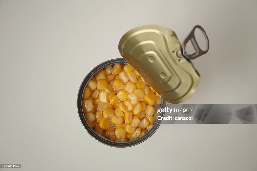 Open the canned corn