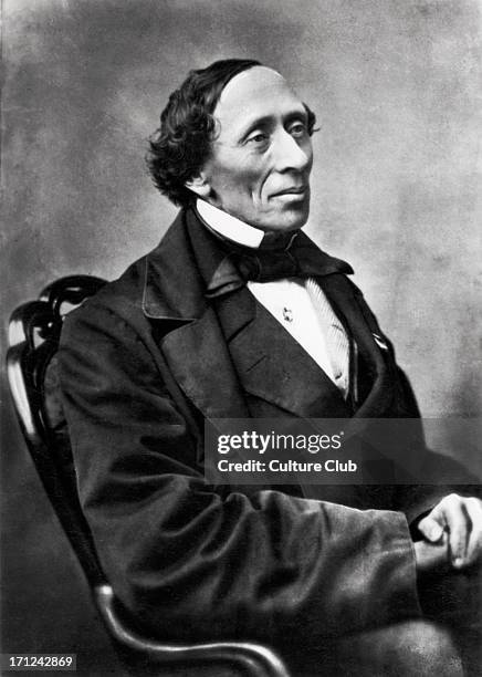 Hans Christian Andersen in 1865. Danish writer, 1805-1875. Fairy tales