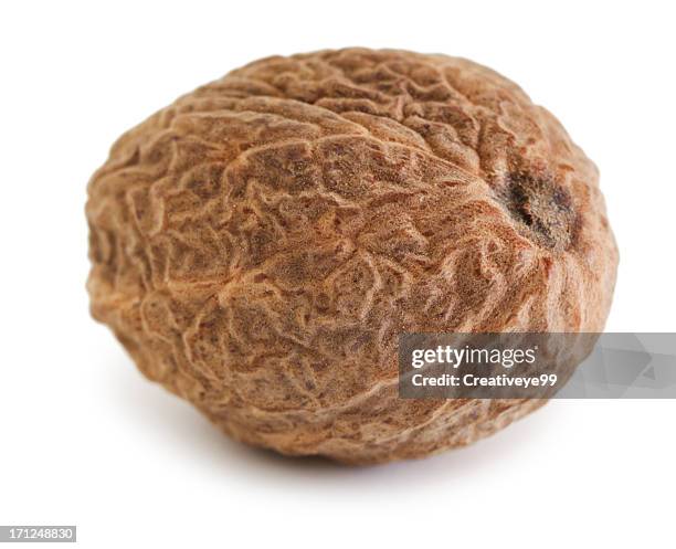 conjunto de nuez moscada - nuez moscada fotografías e imágenes de stock