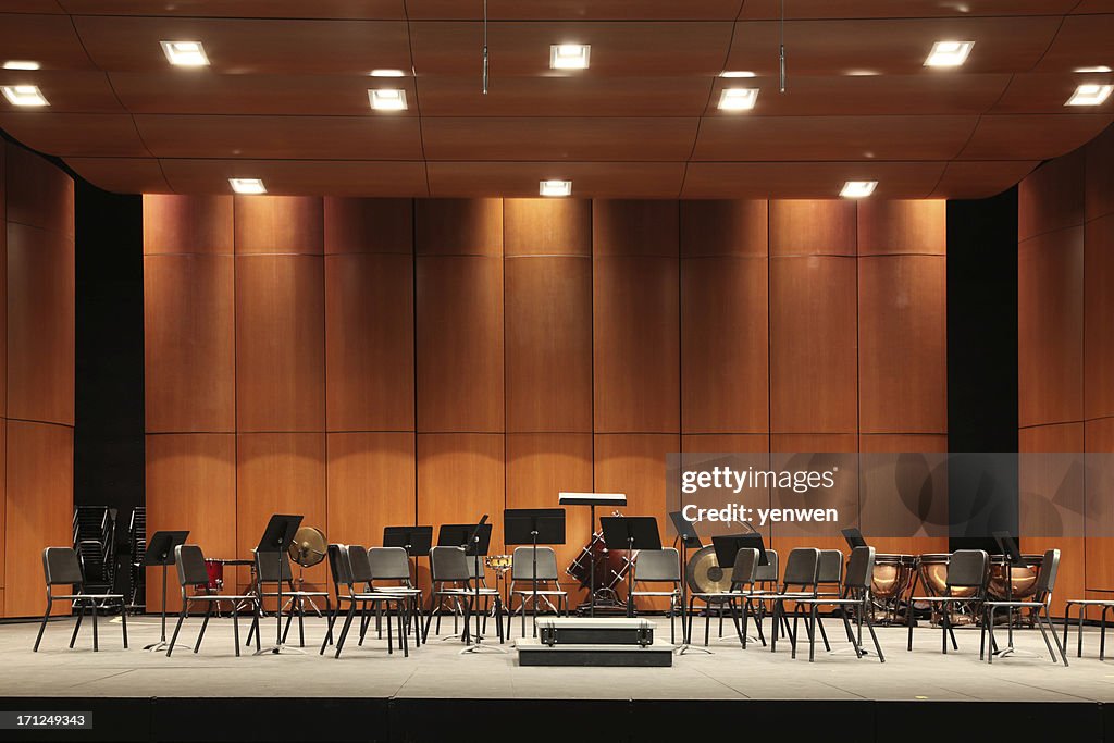 Orchesterplätze auf der Bühne