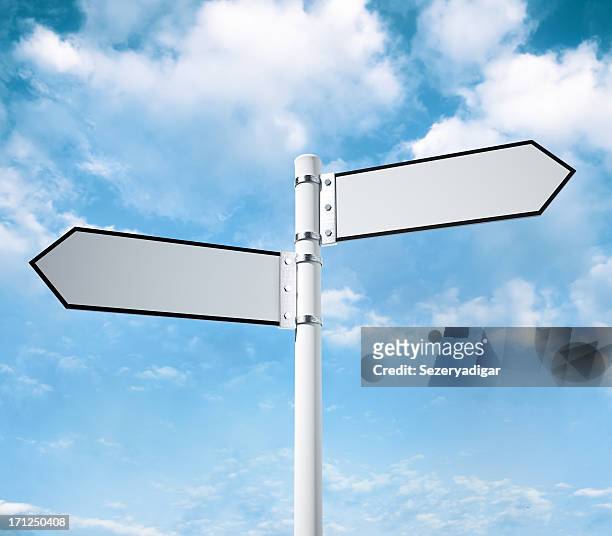 blank signpost - directional sign stock pictures, royalty-free photos & images