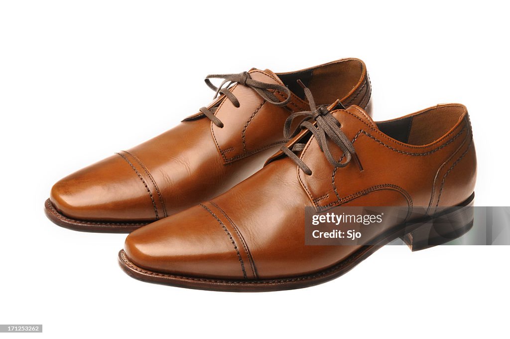 Brown leather shoes