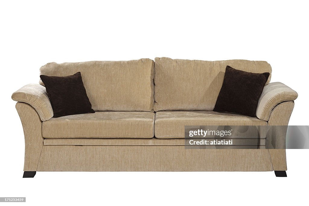 Sofa isolated on white with path