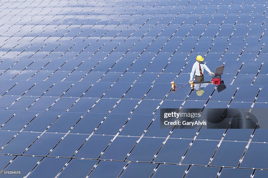 Electrical engineer in solar panel field