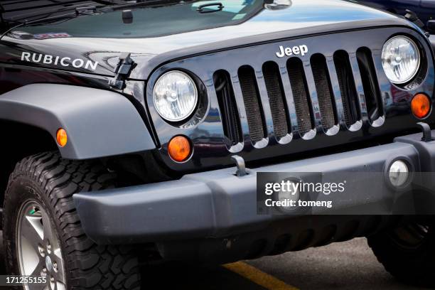 jeep wrangler rubicon - radiator grille stock pictures, royalty-free photos & images