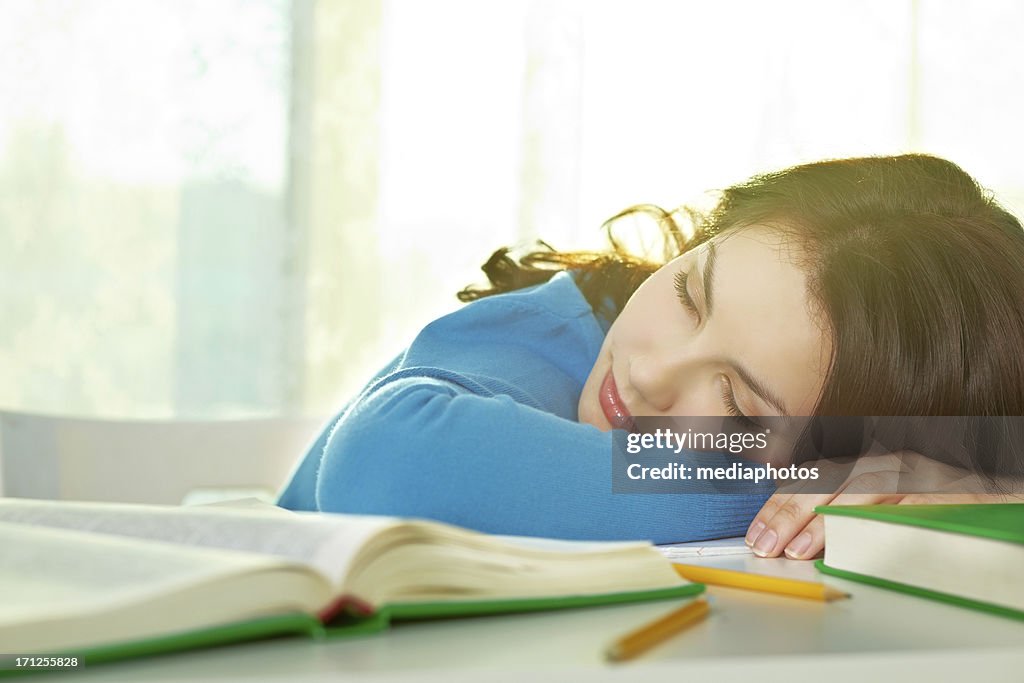 Asleep at lesson