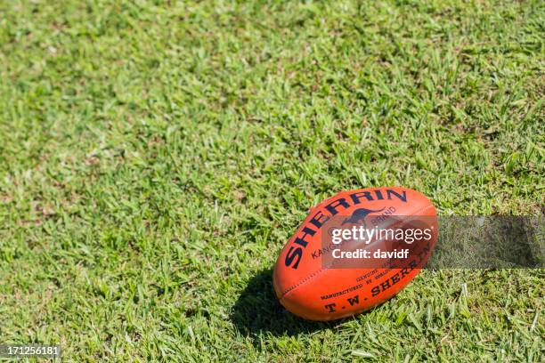 sherrin afl football - afl australian football league stock pictures, royalty-free photos & images