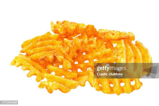patate fritte a nido d'ape - cialda foto e immagini stock