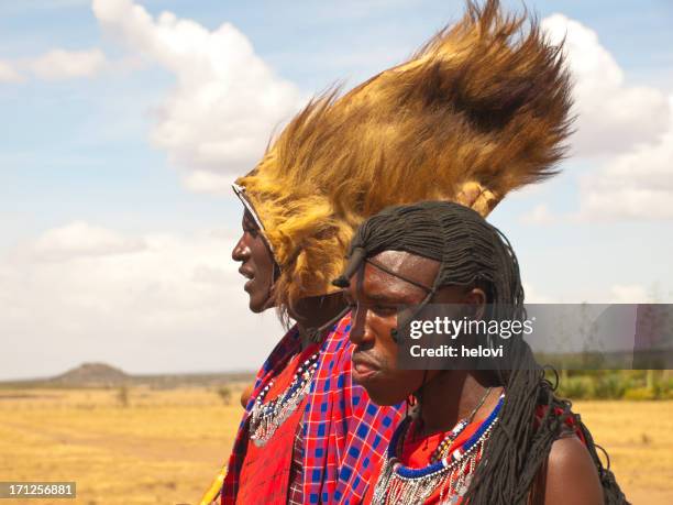 masai warriors - hairy back man fotografías e imágenes de stock