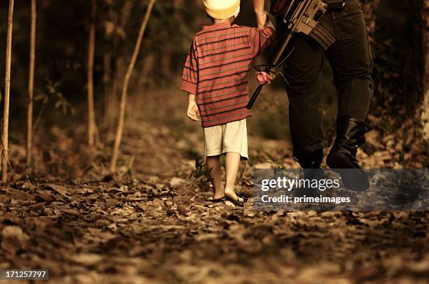 military father and son walking - start wars stock pictures, royalty-free photos & images