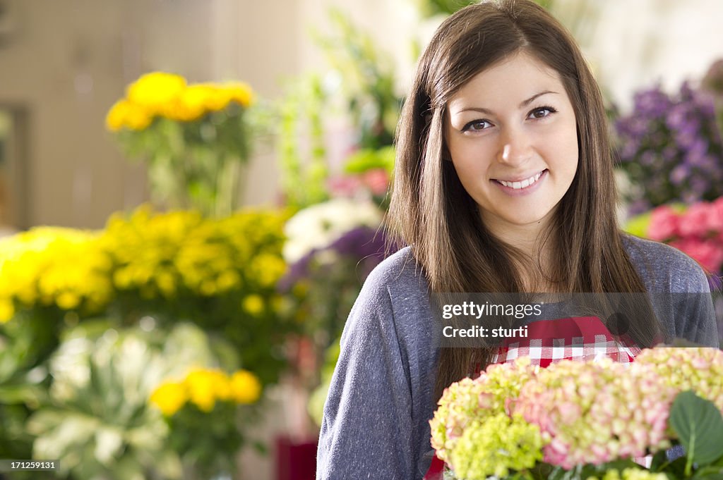 Happy flower girl