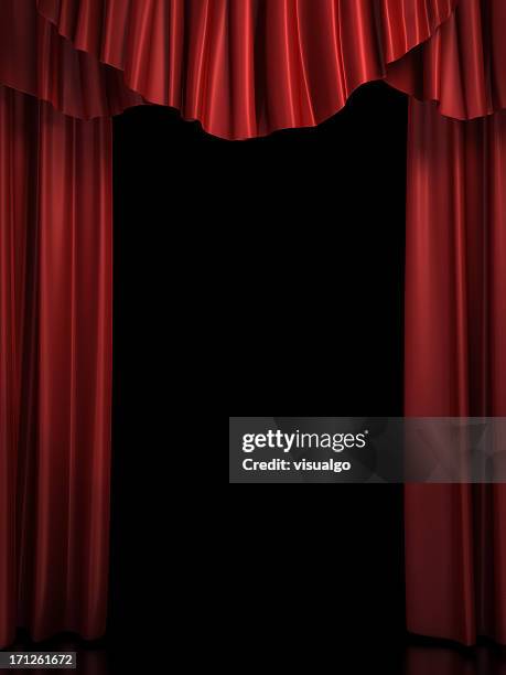 cortina de palco vermelho - veludo vermelho material - fotografias e filmes do acervo