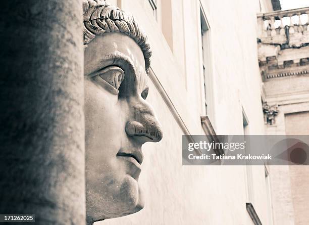 ancient statue, rome - human nose profile stock pictures, royalty-free photos & images