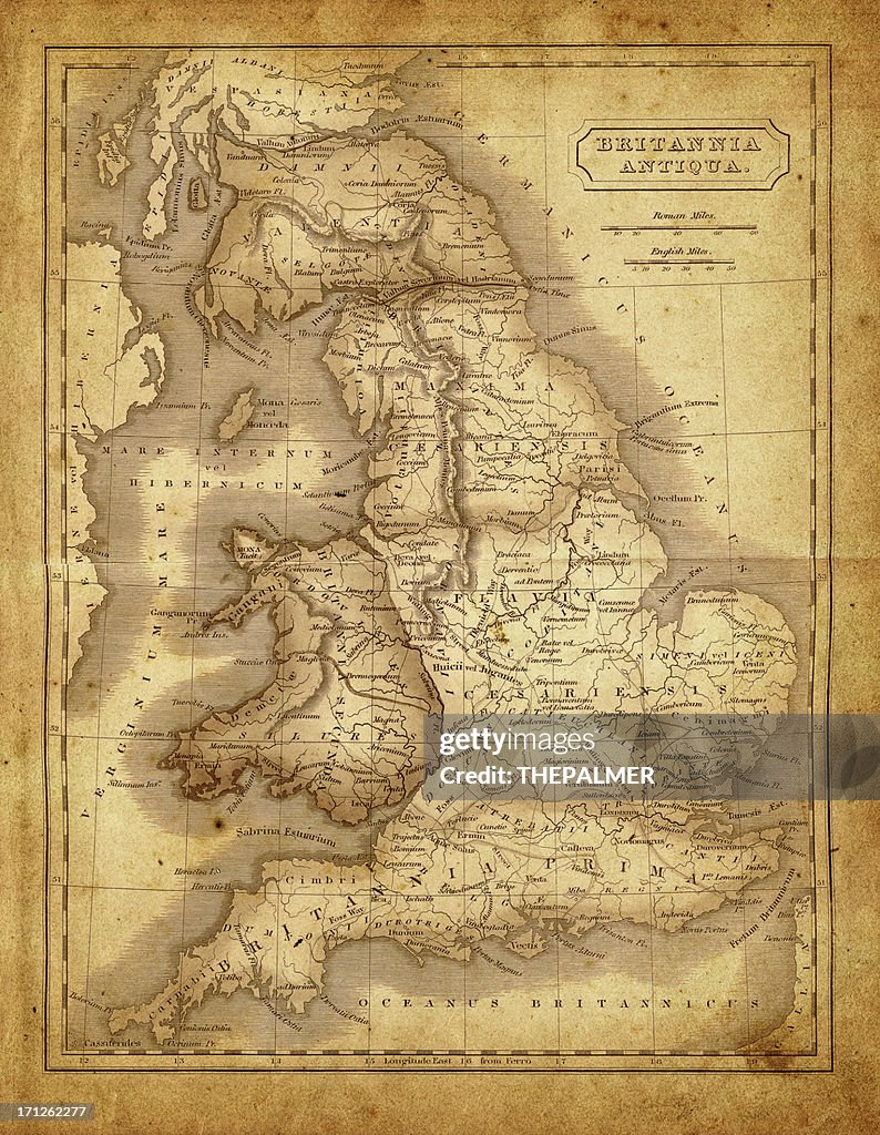 Map of Britannia during the roman empire