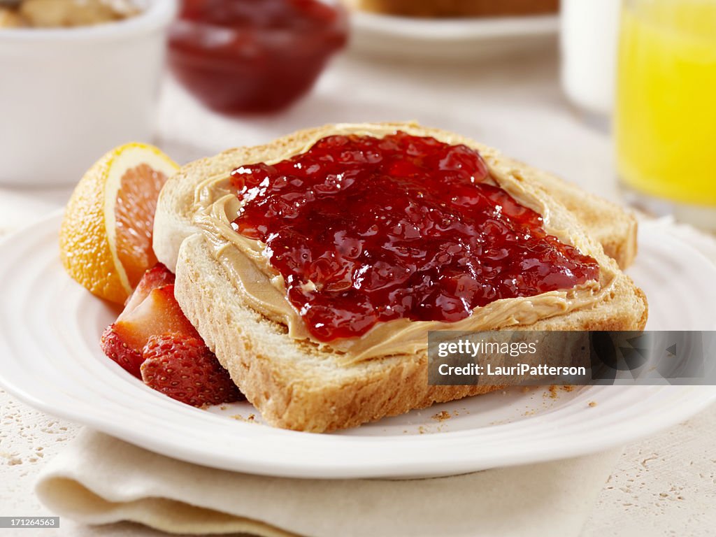 Peanut Butter and Jam on Toast