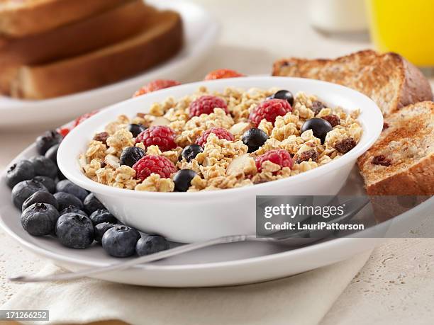 granola cereal - raisin toast stock pictures, royalty-free photos & images