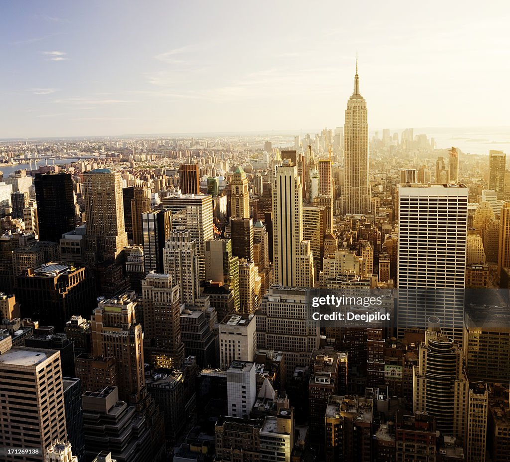 Vue aérienne de la ville de New York, États-Unis