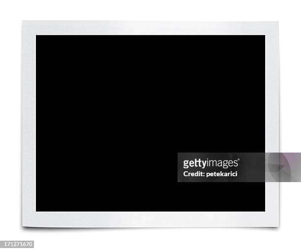 blank photo (clipping path) - polaroid stockfoto's en -beelden