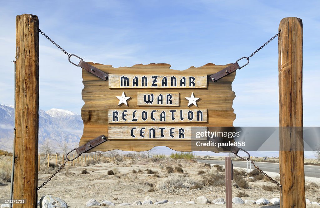 Manzanar Entrance Sign