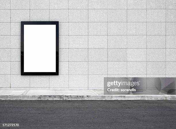 blank billboard xxxl - tarmac pavement stock pictures, royalty-free photos & images