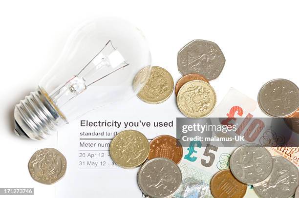 electricity cost - electricity bill stock pictures, royalty-free photos & images