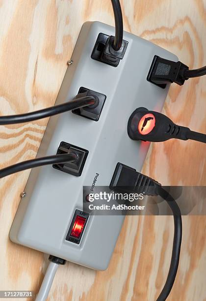 surge protector - power strip stock pictures, royalty-free photos & images