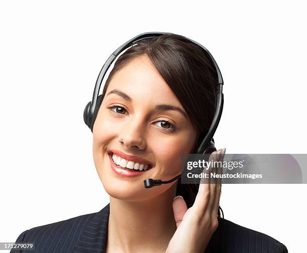 Happy Female It Technical Support Officer Isolated High-Res Stock Photo ...