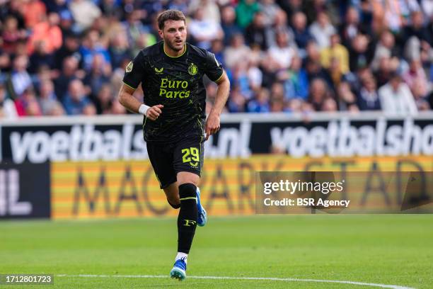 Santiago Gimenez of Feyenoord looks on during the Dutch Eredivisie match between PEC Zwolle and Feyenoord at MAC³PARK stadion on October 8, 2023 in...