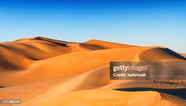 gran desierto de arena mar, libia, áfrica - desierto libio fotografías e imágenes de stock