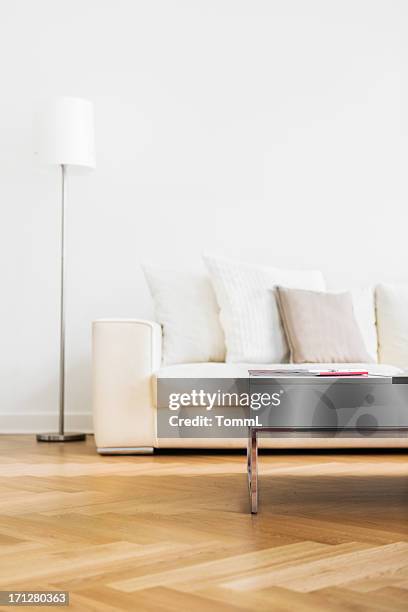 modern home interior - parket stockfoto's en -beelden