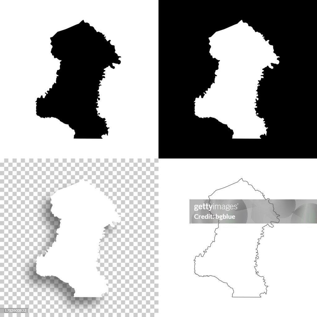 Sherman County, Oregon. Maps for design. Blank, white and black backgrounds