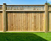 Fence panel placed in a yard for safety
