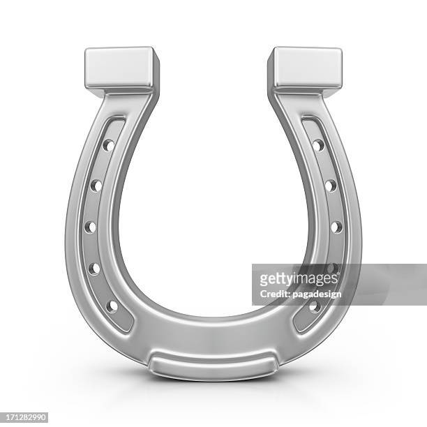 horseshoe - horseshoes stockfoto's en -beelden