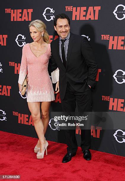 Demian Bichir and Stefanie Sherk attend "The Heat" New York Premiere at Ziegfeld Theatre on June 23, 2013 in New York City.