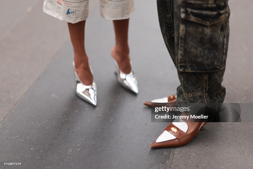 Street Style - Paris Fashion Week - Womenswear Spring/Summer 2024 - Day Six
