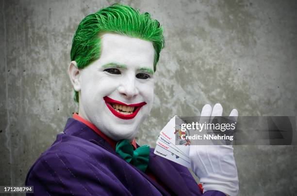 joker from batman - anime cosplay stock pictures, royalty-free photos & images