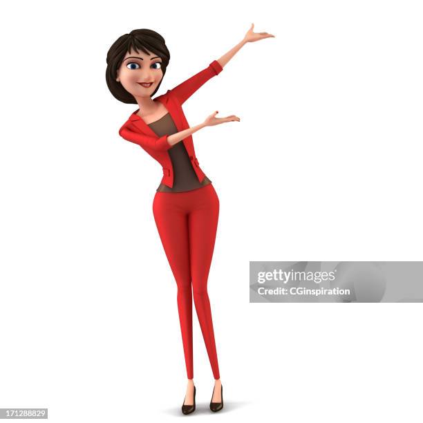 businesswoman - animated characters stockfoto's en -beelden