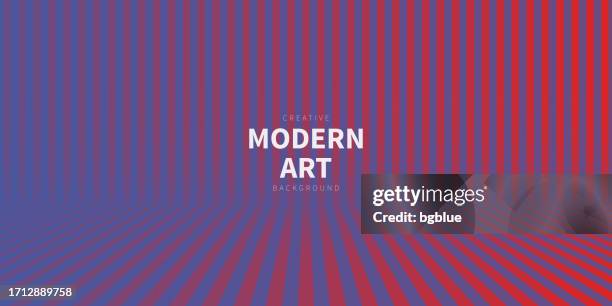 abstract striped background and purple gradient - trendy 3d background - deep red sunset stock illustrations