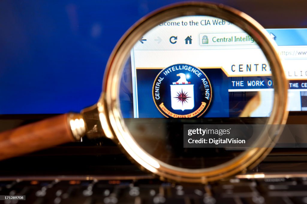 CIA website through a magnifying glass