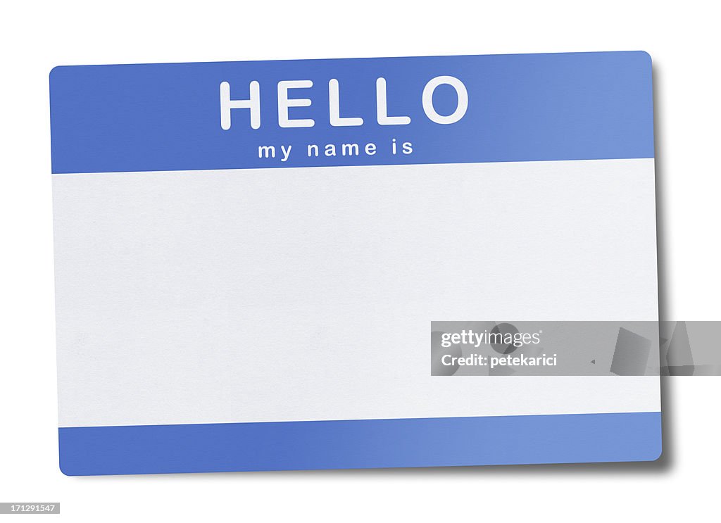 Blank Name Tag (Clipping Path)