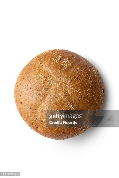 bread: bun isolated on white background - bread bildbanksfoton och bilder