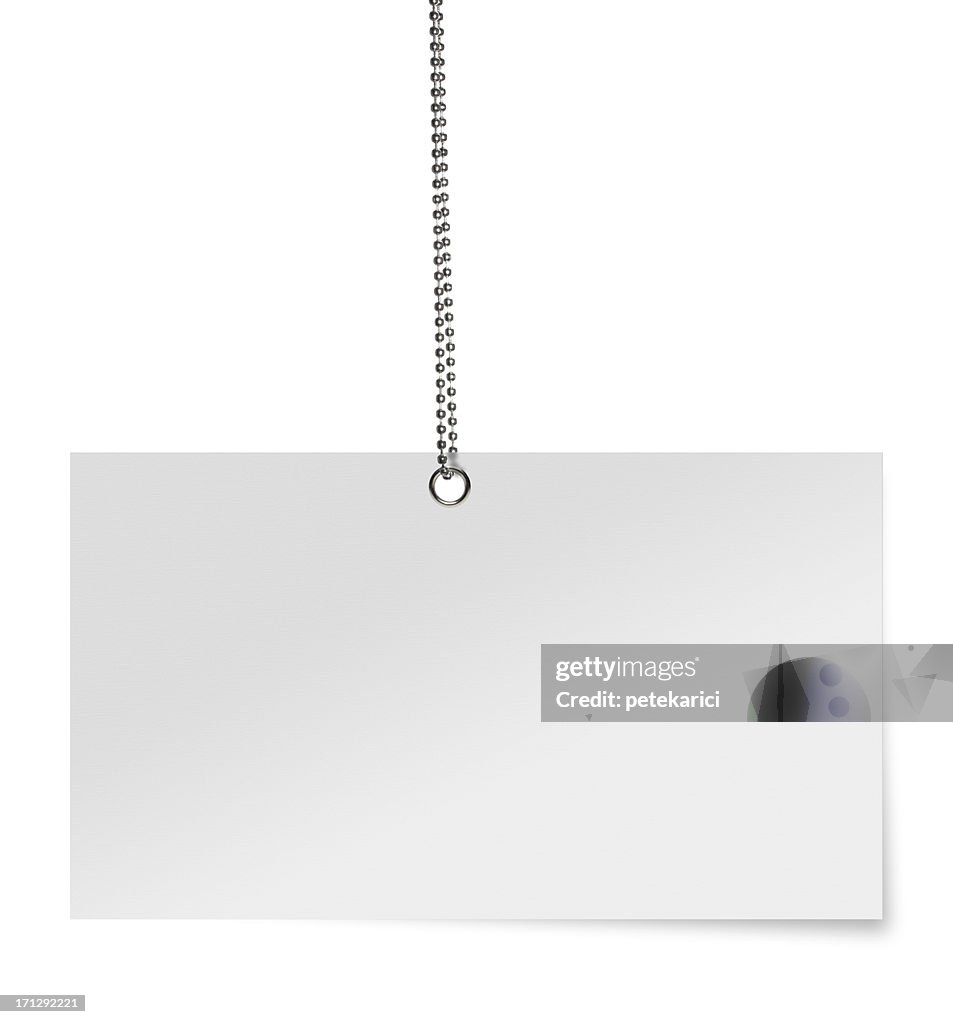 Blank White Card (Clipping Path)