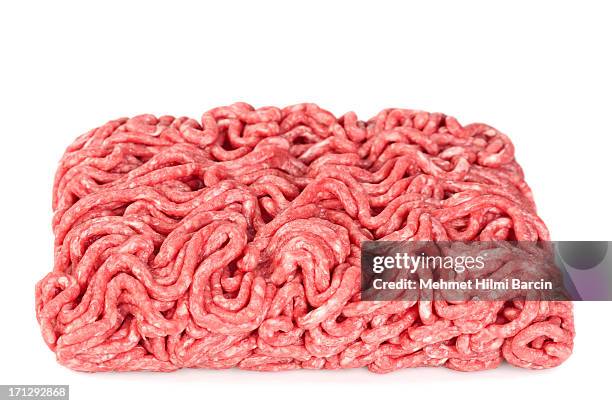 raw ground beef - rundvlees stockfoto's en -beelden