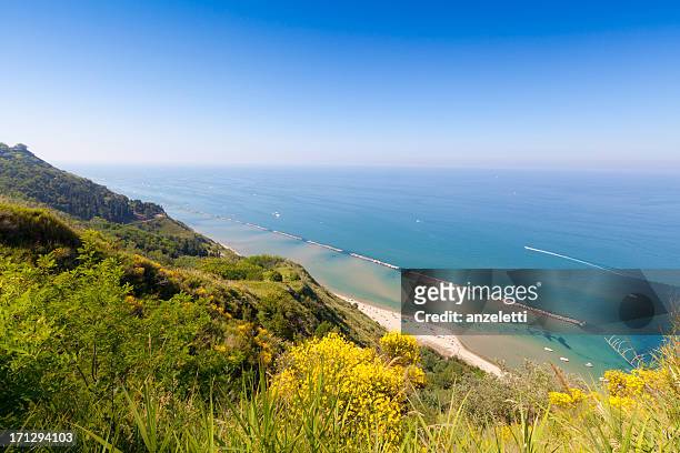 coast in the marches, italy - adriatic sea italy stock pictures, royalty-free photos & images