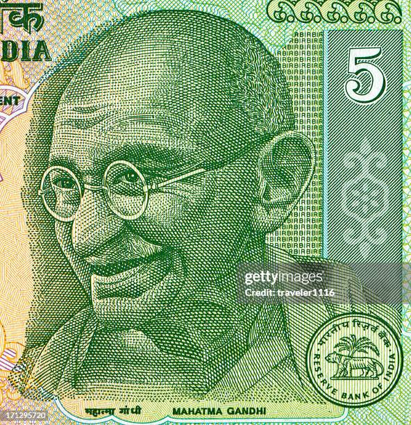 five rupee indian banknote - 5 note stock pictures, royalty-free photos & images