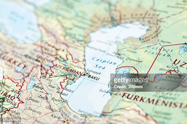 caspian sea - iran map stock pictures, royalty-free photos & images